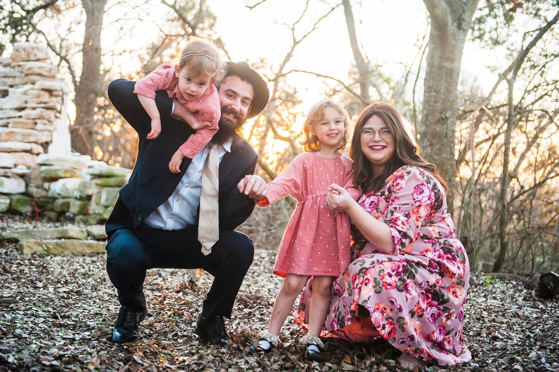 Rabbi Mendel and Mussi Marasow with their family